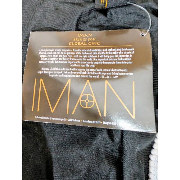 IMAN Global Chic Black Sequin Trim Jacket Small NWT - Picture 7 of 7